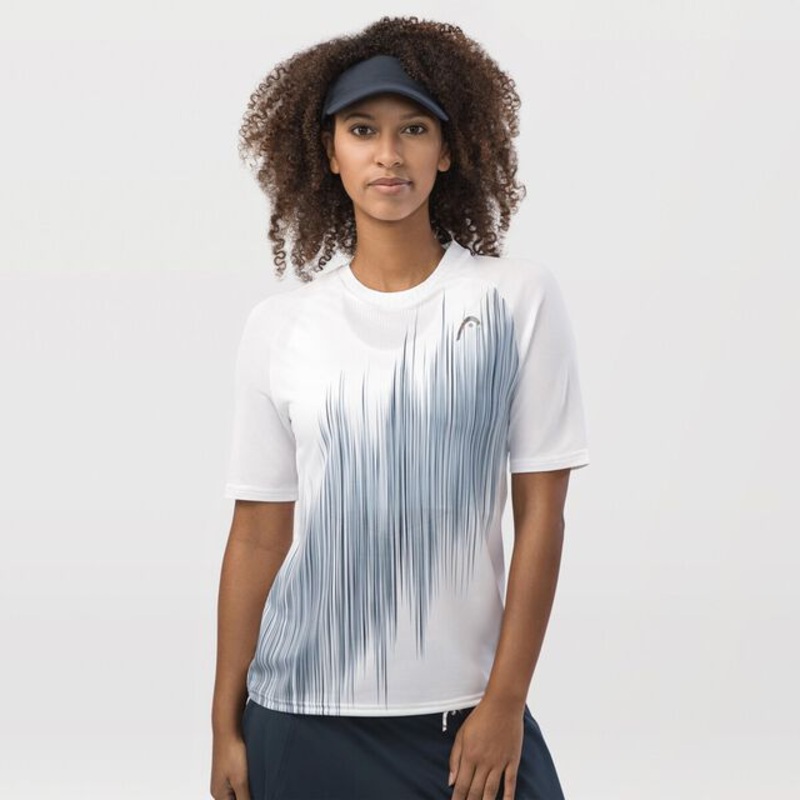 Performance T-Shirt Women - White, Dark Blue