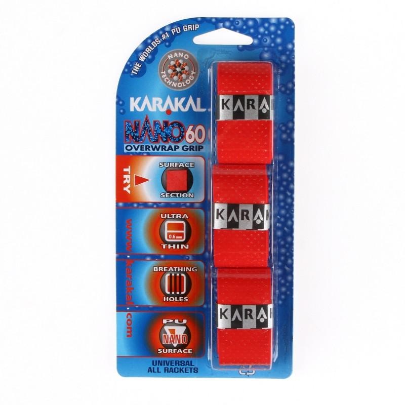 Surgrips Karakal nano 60 x3|Noir|Blanc|Rouge|Bleu|Jaune Fluo|Orange|Rose|Gris