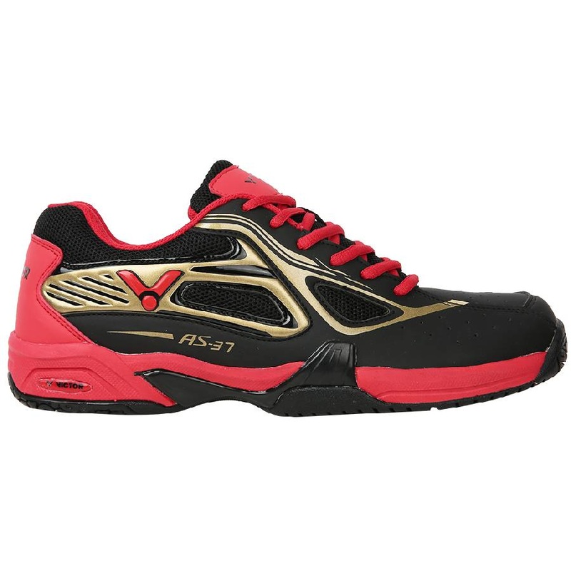 Victor AS-37 Men's Indoor Court Shoe (Black/Red)