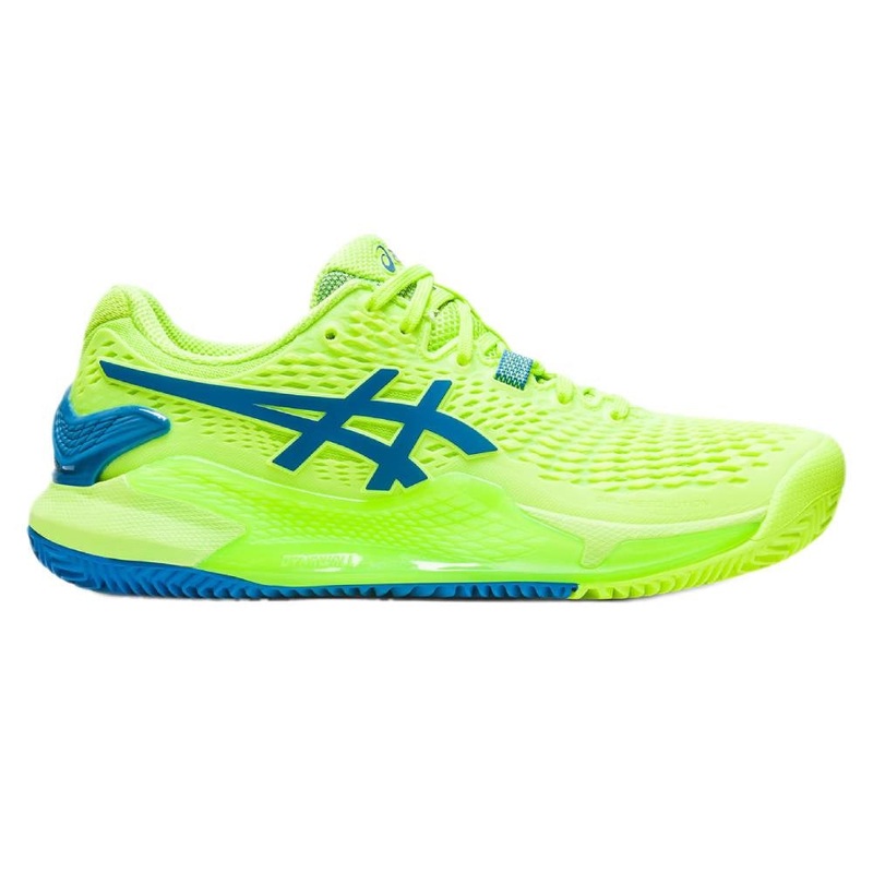 Asics Gel Resolution 9 Clay Women's Tennis Shoe (Green/Blue)