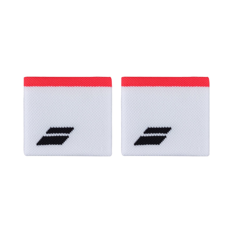 Muequeras BABOLAT LOGO Blanco/Rojo