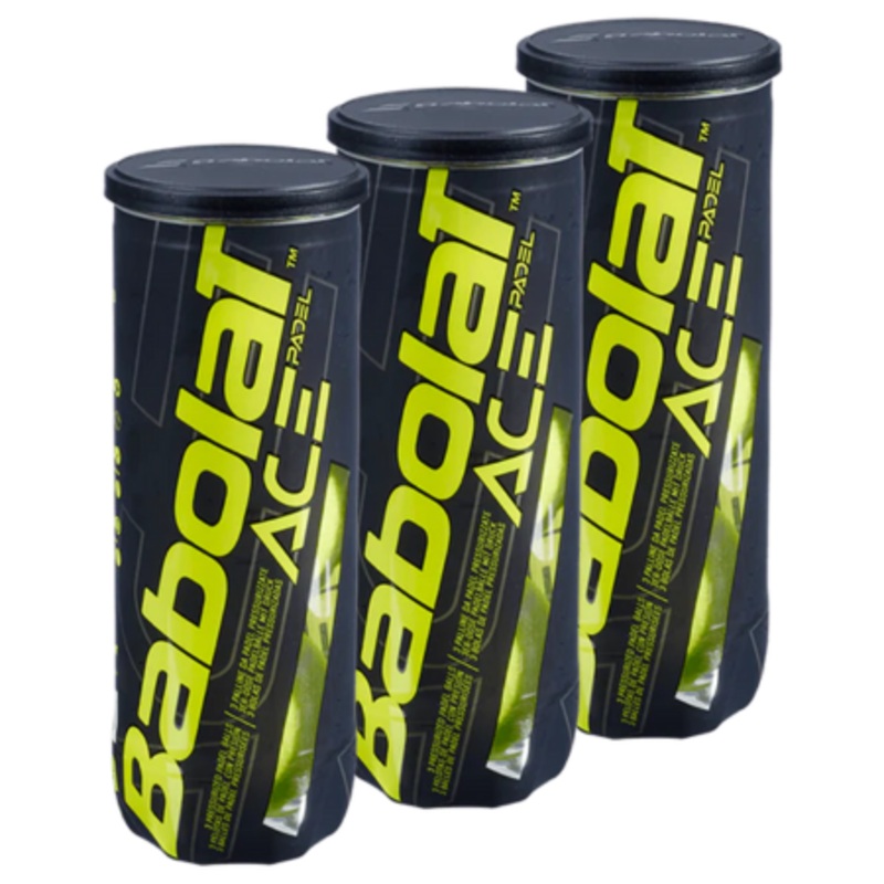 3 cans of Babolat Ace Padel Balls