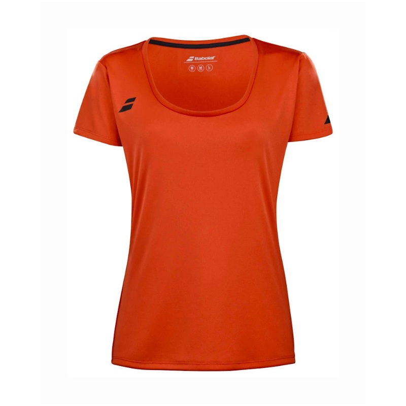 T-shirt Babolat Play Sleeve Top Rouge Junior Girl