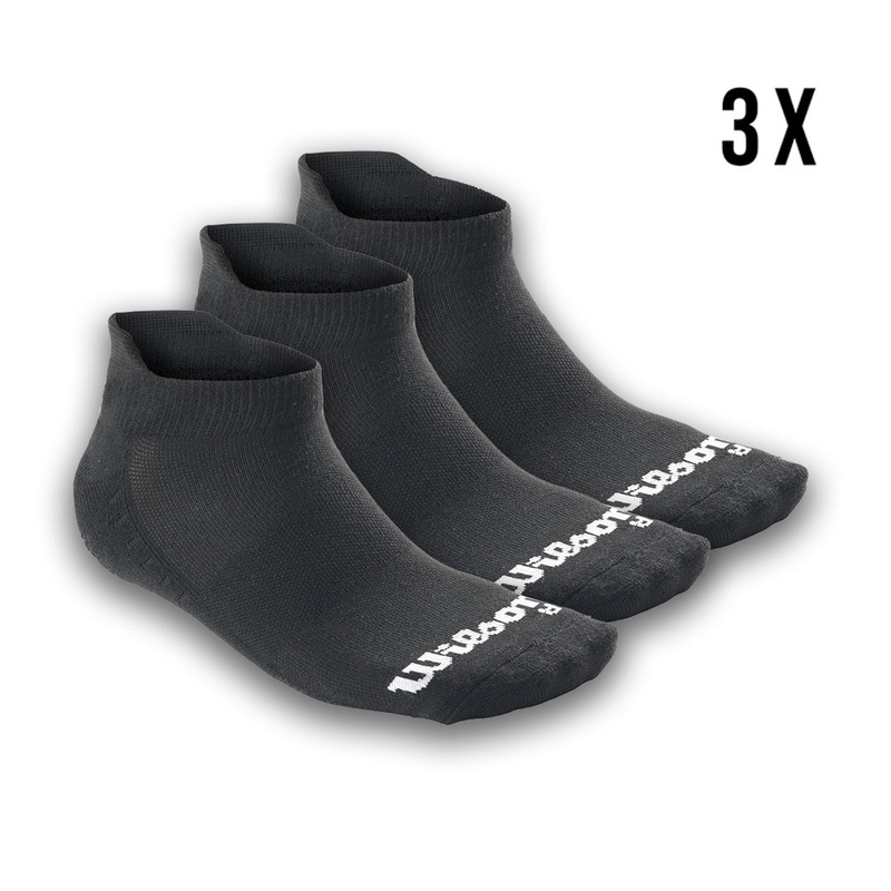 Wilson W No Show Sock Black (3 Pairs)
