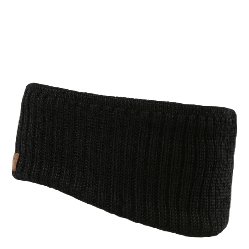 Lobons Wool Fleece-Lined Headband Black