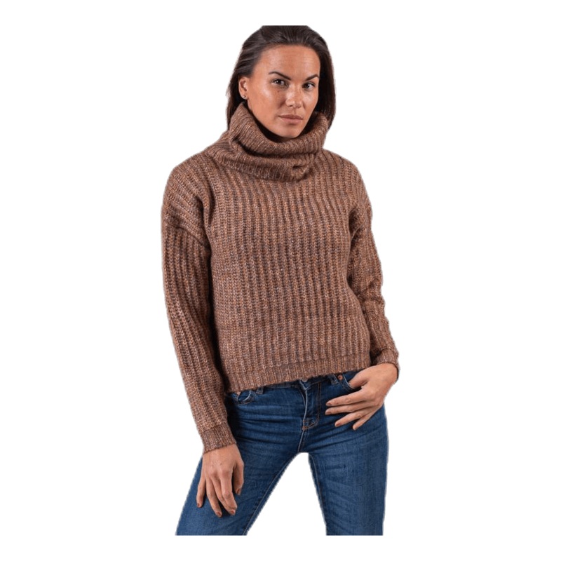 Chunky L/S Rollneck Pullover Grey