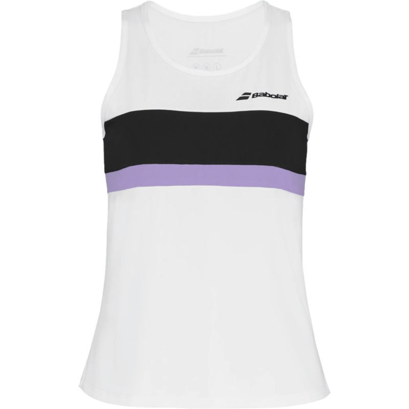 Babolat Padel Tank Womens|1000 White|XS|S|M|L|XL