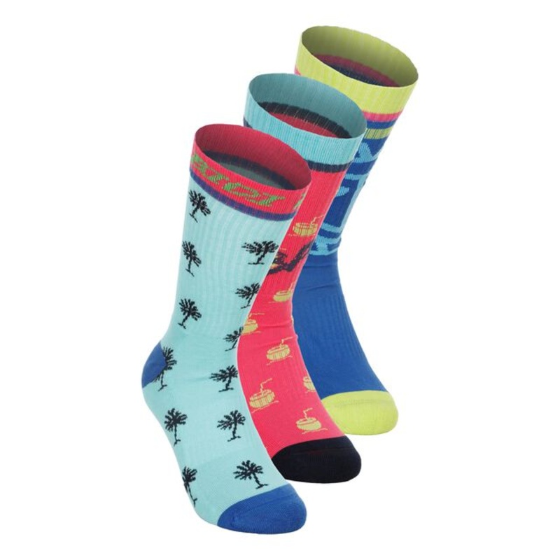 Bold Bro II Crew Printed Move Tennis Socks - Multicoloured
