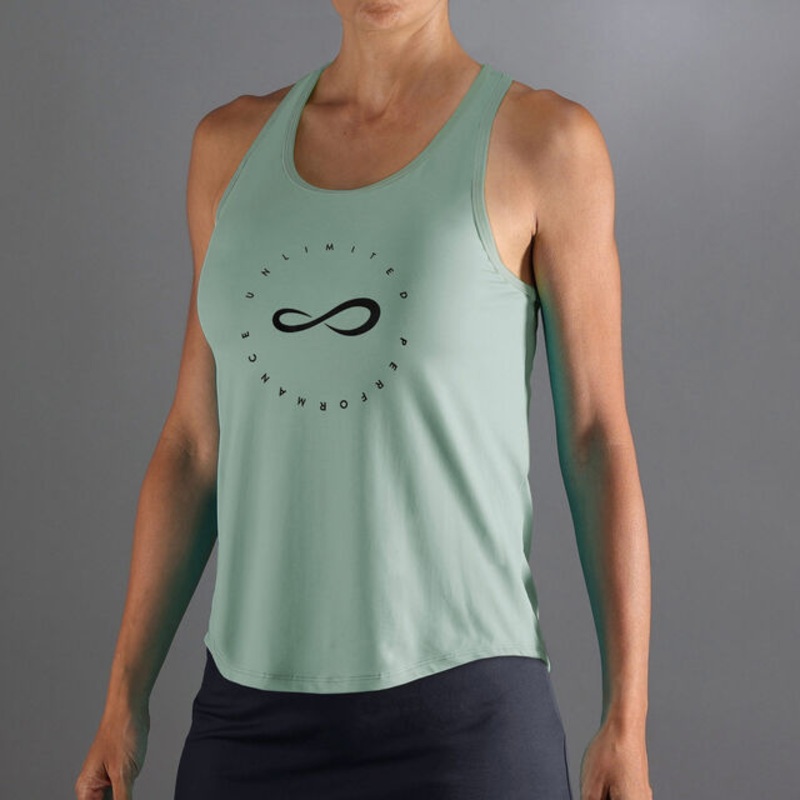 Cercle Tank Top Women - Green, Dark Blue