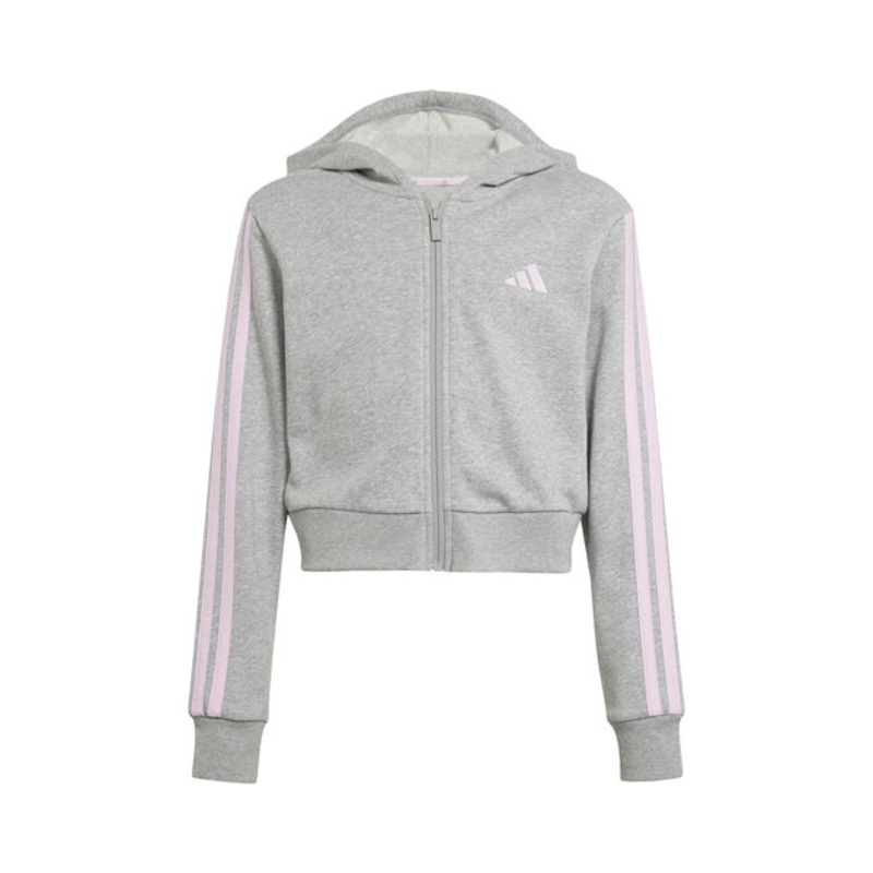Essentials Crop Zip Hoodie Kids - Grey