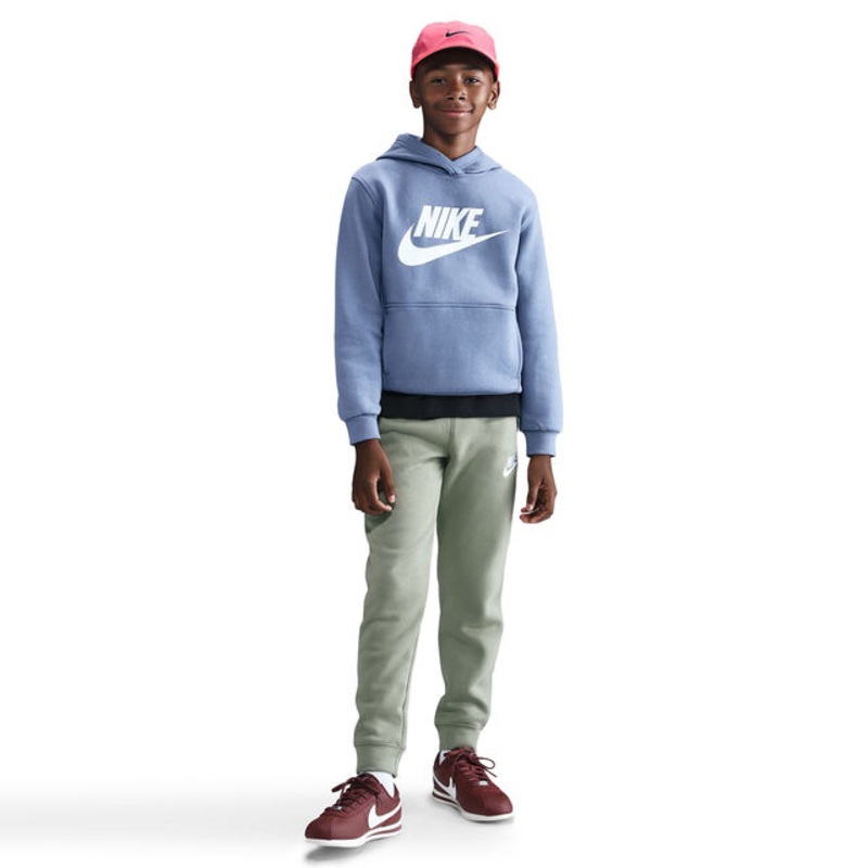 Club Fleece Hoody Kids - Blue Grey, White