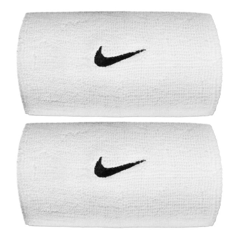 Swoosh Classic Doublewide Wristband Unisex - white, black