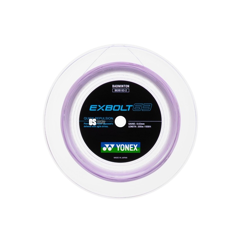 Yonex Exbolt 63 Badminton String (200m Reel) Lavender