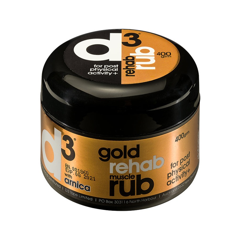 D3 Gold Rehab Muscle Rub|Black|200g|400g