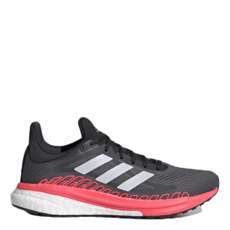 SolarGlide 3 ST Shoes Grey Five / Crystal White / Signal Pink / Coral