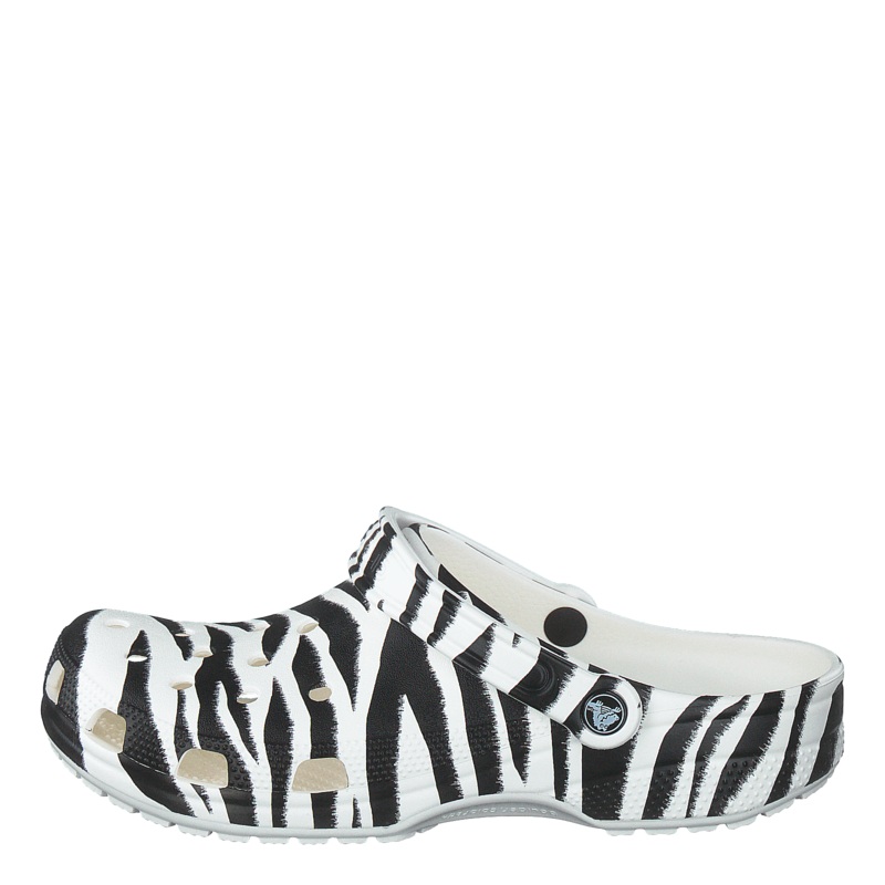 Classic Animal Print Clog White/zebra Print
