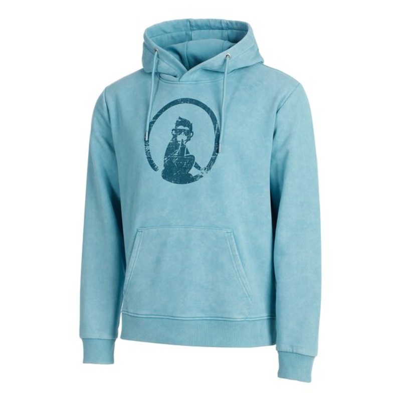 Create Washed Out Loose Fit Hoody Men - Light Blue, Petrol
