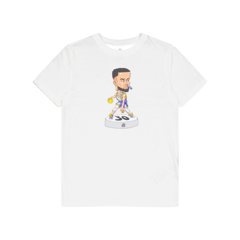 Ua Curry Bobblehead Ss White|XS|S|M|L|XL