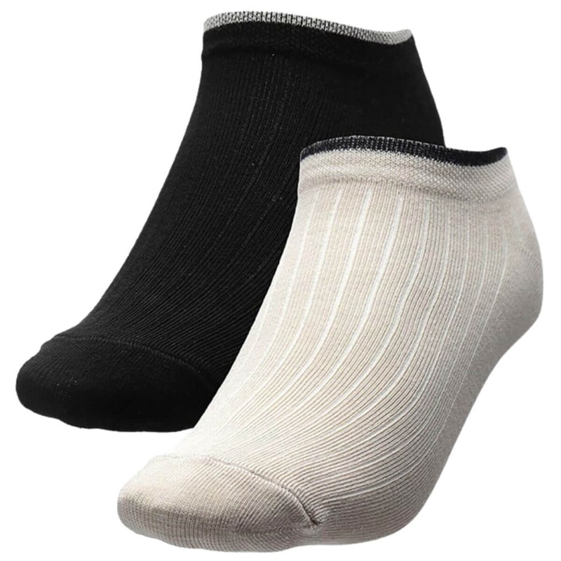 Calcetin 4F Negra Beige X2|Talla 35-38|Talla 39-42