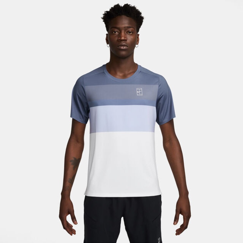 Court Dri-Fit Advantage Print T-Shirt Men - Blue Grey