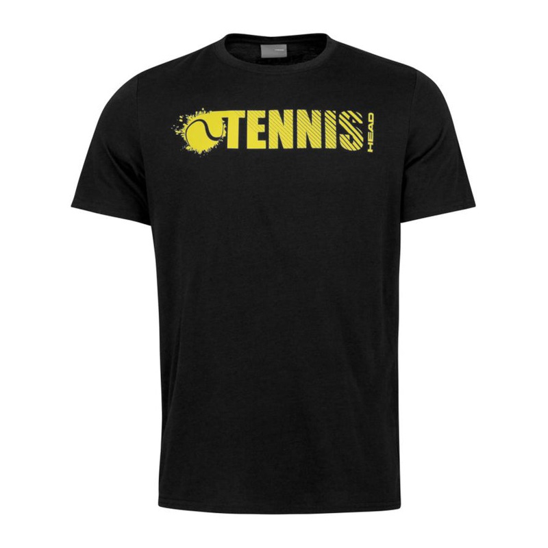 Head 816301 Junior Front Tee|Black|M|L|XL