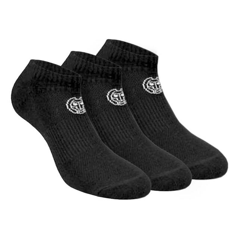 No Party No Show Move Tennis Socks 3 Pack - Black, White