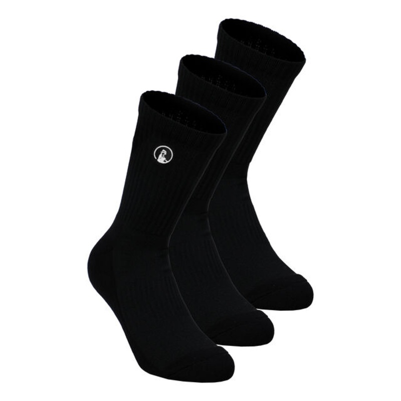 Performance Long Tennis Socks 3 Pack - Black