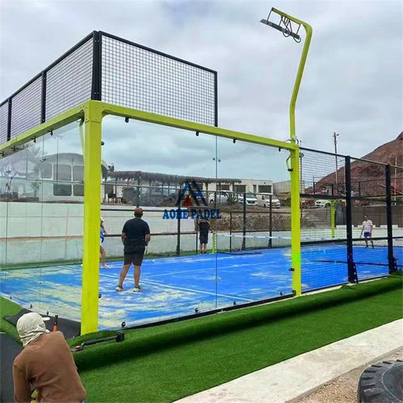 Customized Panorama Paddle Tennis Court Outdoor Indoor Cancha De Padel Court