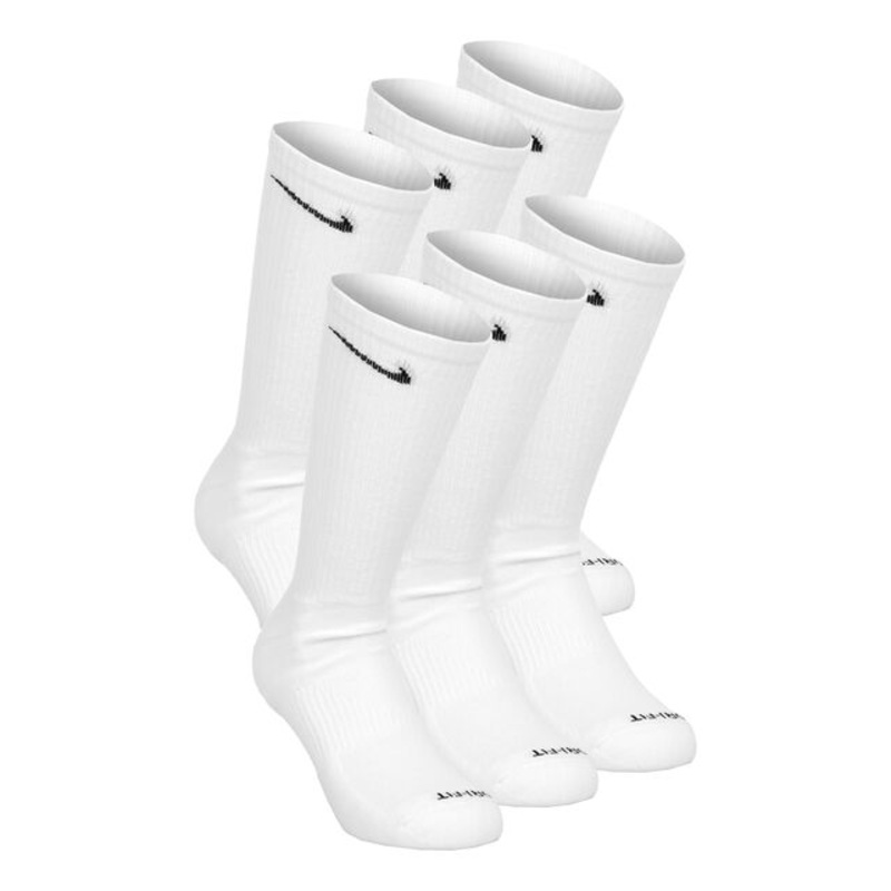 Everyday Plus Cushioned Sports Socks 6 Pack Men - White