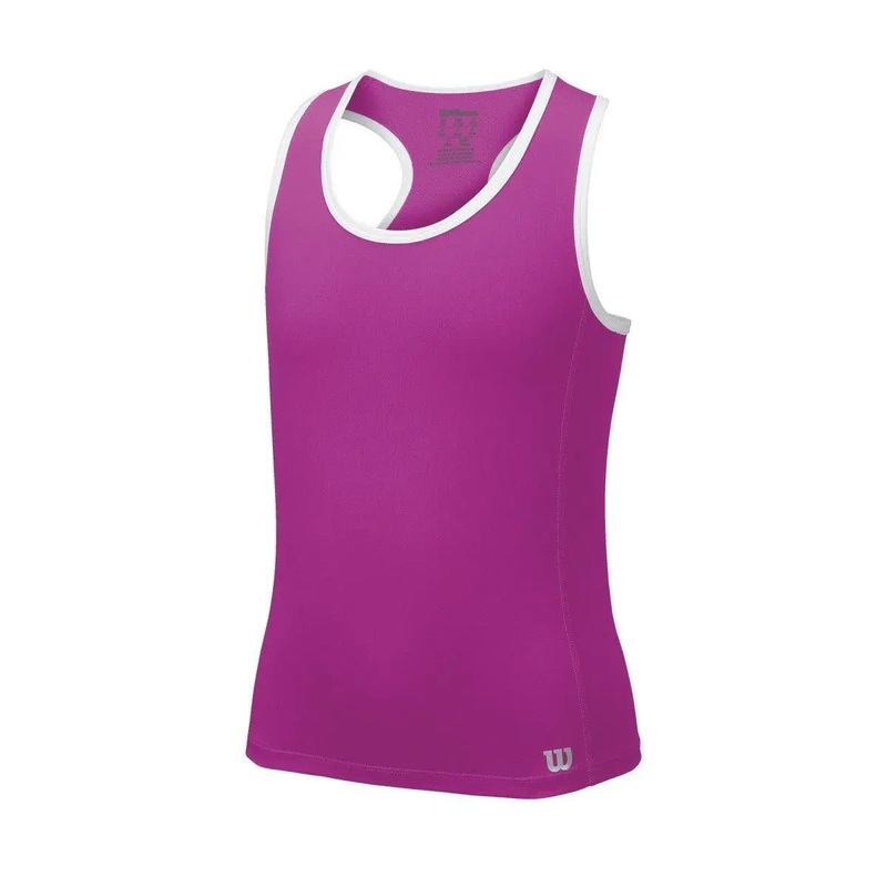 Wilson Girl's Core Tank - Pink/white